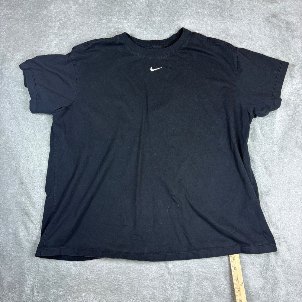 Nike Shirts Mens 1X The Nike Tee Loose Fit Black Swoosh Athletic Cotton T-Shirt